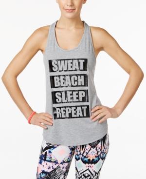 Material Girl Active Juniors' Racerback Graphic Tank Top, Only At Macy's