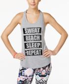 Material Girl Active Juniors' Racerback Graphic Tank Top, Only At Macy's