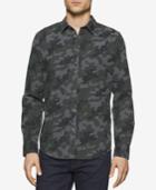 Calvin Klein Men's Long-sleeve Melange Camo-print Shirt