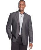 Kenneth Cole New York Black And Grey Neat Slim-fit Sport Coat