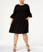 Betsy & Adam Plus Size Bell-sleeve A-line Dress