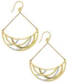 Sis By Simone I Smith Forever Shaunie 18k Gold Over Sterling Silver Earrings, Crystal Crescent Drop Earrings
