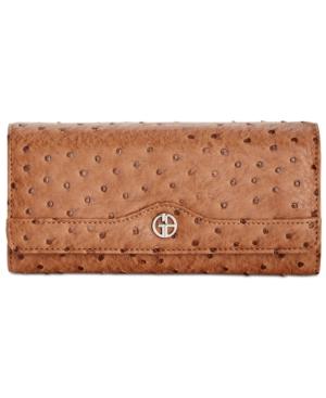Giani Bernini Ostrich Embossed Receipt Manager Wallet, Created For Macy's