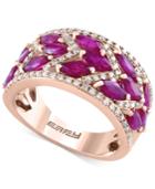 Effy Final Call Ruby (3-1/4 Ct. T.w.) And Diamond (1/3 Ct. T.w.) Ring In 14k Rose Gold