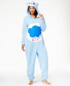 Briefly Stated Fuzzy Care Bear Hooded Jumpsuit