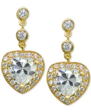 Giani Bernini Cubic Zirconia Heart Drop Earrings, Created For Macy's