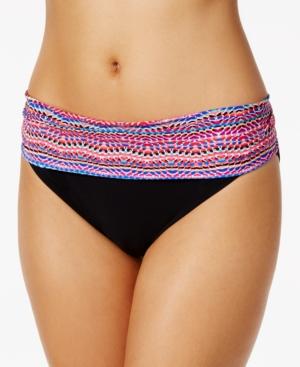Profile By Gottex Printed Foldover-waist Bikini Bottom Women's Swimsuit