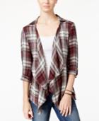 American Rag Plaid Crocheted-back Cardigan, Only At Macy's