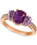 Le Vian Amethyst (1-9/10 Ct. T.w.) & Diamond (1/4 Ct. T.w.) Ring In 14k Rose Gold