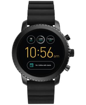 Fossil Q Men's Explorist Gen 3 Black Silicone Strap Touchscreen Smart Watch 46mm