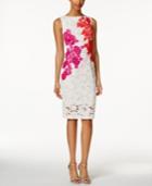 Jax Embroidered Floral Lace Illusion Dress
