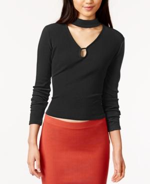 Jack By Bb Dakota Wilmer Ribbed Choker Top