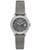 Citizen Women's Silhouette Crystal Jewelry Gray Leather Strap Watch 29mm Fe1120-08x, A Macy's Exclusive