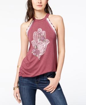 American Rag Juniors' Hamsa Graphic Top, Created For Macy's
