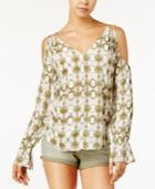 Jessica Simpson Printed Cold-shoulder Top