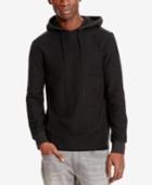 Kenneth Cole Reaction Men's Faux Leather Perforated Hoodie