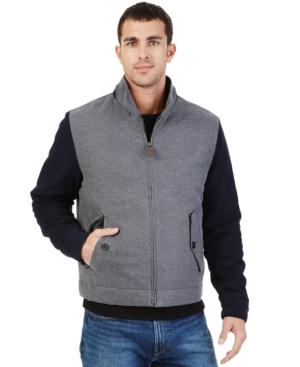 Nautica Mixed Media Varsity Jacket