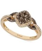 Le Vian Chocolate And White Diamond Ring In 14k Rose Gold (5/8 Ct. T.w.)