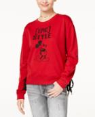 Freeze 24-7 Juniors' Mickey Graphic Lace-up Sweatshirt