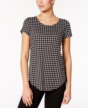 Alfani Plaid T-shirt, Only At Macy's