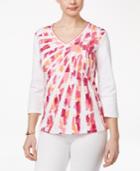 Alfred Dunner Petite Reel It In Starburst Top