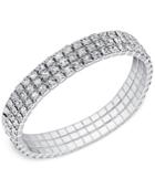 Say Yes To The Prom Silver-tone Crystal 3-row Stretch Bracelet, A Macy's Exclusive Style