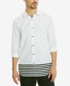 Kenneth Cole Reaction Men's Slim-fit Hem-striped Shirt