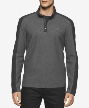 Calvin Klein Men's Quarter-snap Colorblocked Sweatshirt