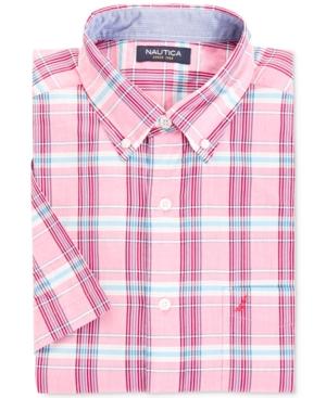 Nautica Plaid Short-sleeve Button-down Shirt