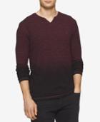 Calvin Klein Jeans Men's Fading Slit-neck Sweater