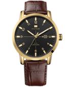 Tommy Hilfiger Watch, Men's Brown Croco-embossed Leather Strap 44mm 1710329