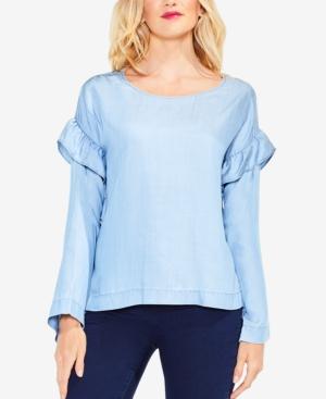 Two By Vince Camuto Ruffle-sleeved Blouse