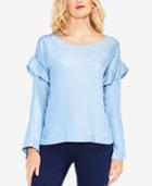 Two By Vince Camuto Ruffle-sleeved Blouse