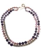 Lonna & Lilly Gold-tone Purple Beaded Layer Necklace