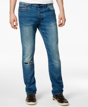 Calvin Klein Jeans Men's Slim-fit Stretch Vintage Mechanic Ripped Jeans