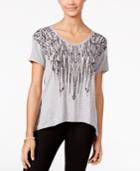 Jessica Simpson Scoop-back Graphic T-shirt