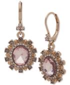 Marchesa Stone & Crystal Oval Drop Earrings
