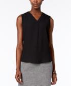 Nine West Crepe V-neck Top