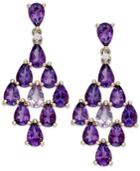 Amethyst (10 Ct. T.w.) And Diamond Accent Chandelier Earrings In 14k Gold