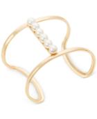 Inc International Concepts Imitation Pearl Open Cuff Bracelet, Only At Macy's