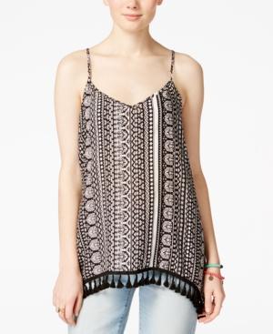 American Rag Printed Tassel-trim Tank, Only At Macy's