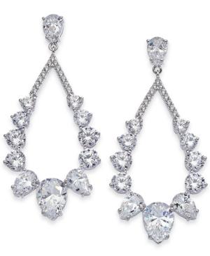 Danori Silver-tone Stone & Crystal Teardrop Drop Earrings, Created For Macy's