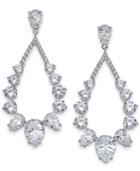 Danori Silver-tone Stone & Crystal Teardrop Drop Earrings, Created For Macy's