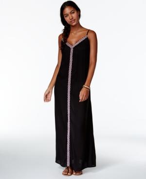 Raviya Embroidered-trim Maxi Dress Cover-up Women's Swimsuit