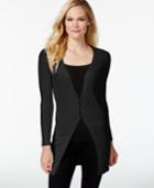 Studio M Rib-knit Tunic Cardigan