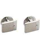 Geoffrey Beene Crystal Detail Rectangle Dress Cufflinks Set