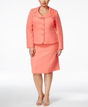 Tahari Asl Plus Size Jacquard Skirt Suit