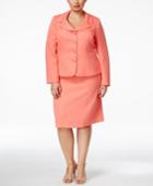 Tahari Asl Plus Size Jacquard Skirt Suit