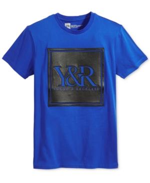 Young & Reckless Men's Trademark Perforated Pieced Embroidered-logo T-shirt