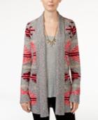 Lucky Brand Intarsia Open-front Cardigan
